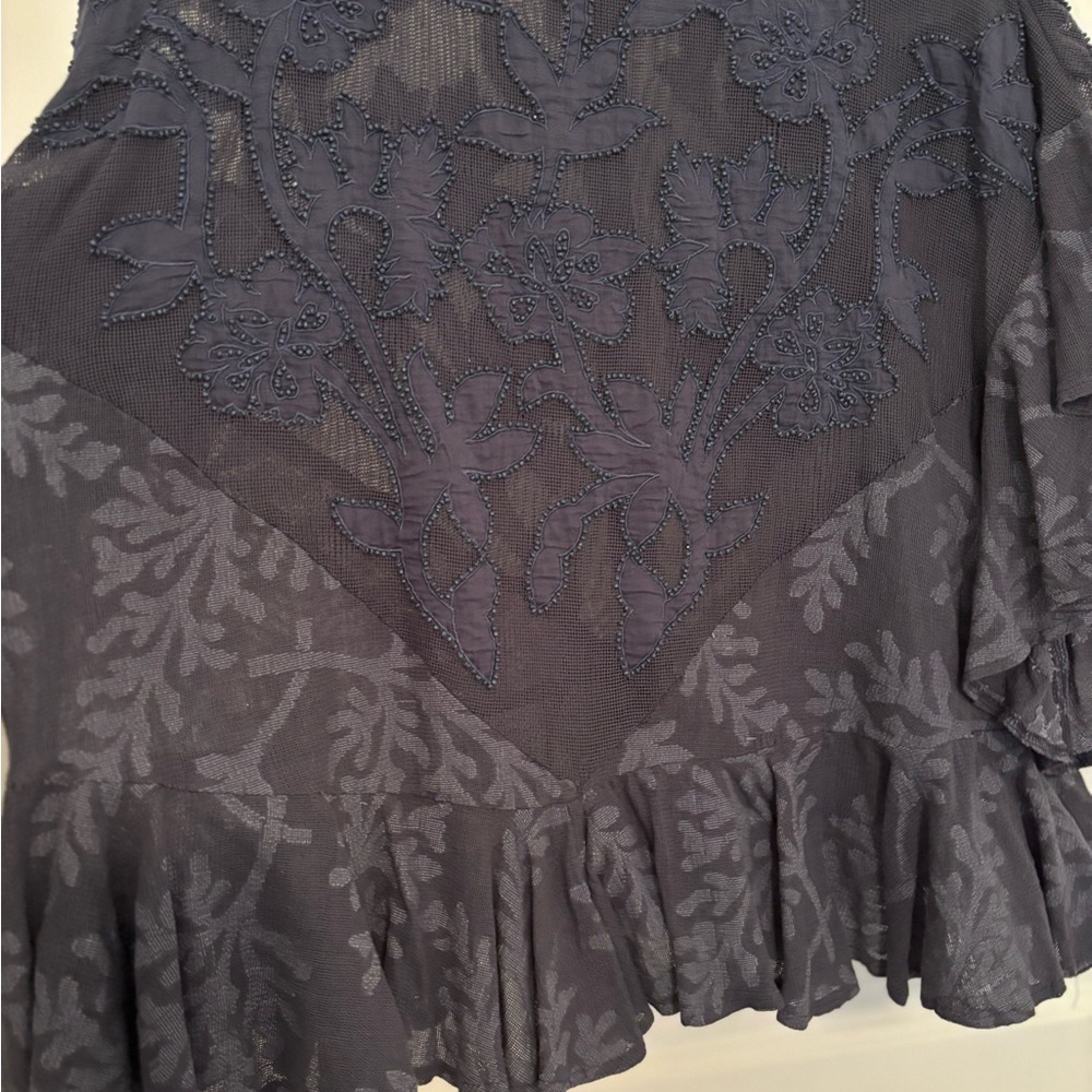 Anthropologie lace blue peplum blouse - Picture 5 of 5